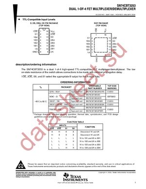 SN74CBT3253PWR datasheet  